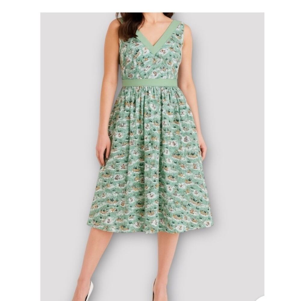 Disney Parks The Dress Shop Winter Wonderland Holiday Dress Mickey Friends Med